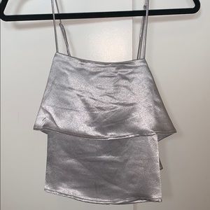 2 FOR $10! Woman’s silver metallic spaghetti strap